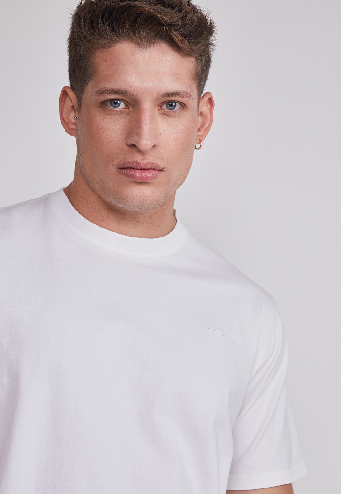 Polera Hombre Basic Blanco Sioux 4