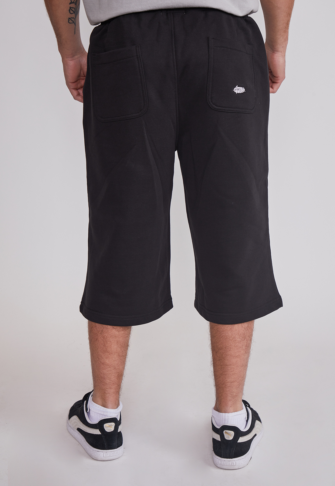 Bermuda Hombre Franela Skater Negro Sioux 4