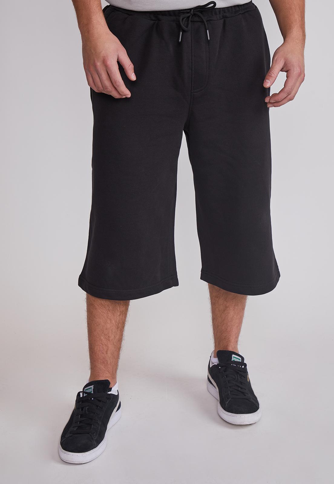 Bermuda Hombre Franela Skater Negro Sioux 1