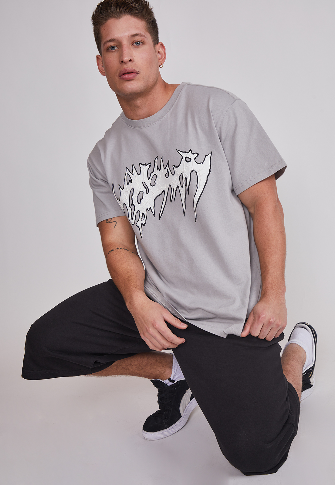 Bermuda Hombre Franela Skater Negro Sioux 2