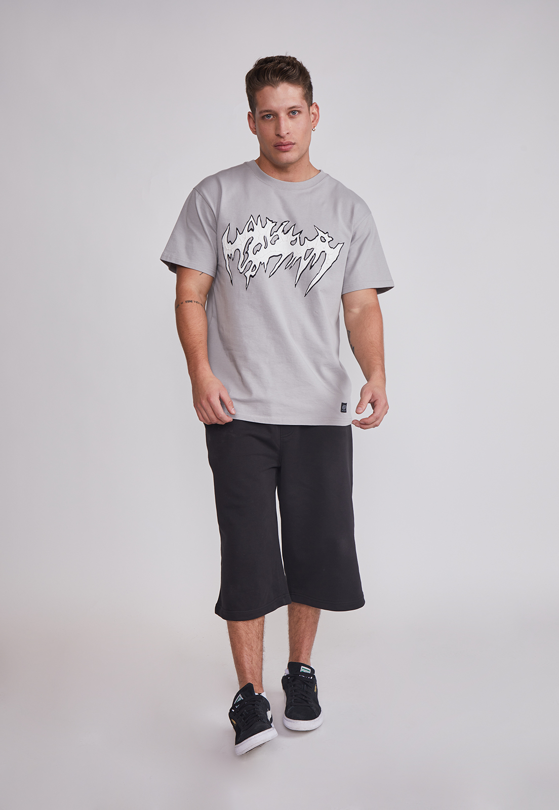 Polera Hombre Death 3D Gris Sioux 3