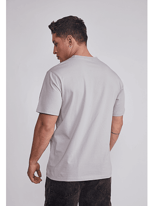 Polera Hombre Death Print Gris Sioux