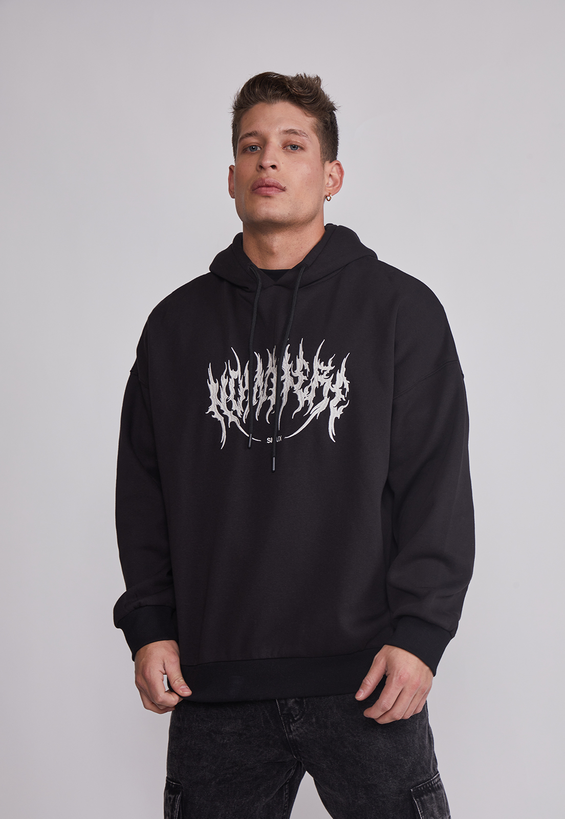 Polerón Hombre Bordado Death Negro Sioux 1