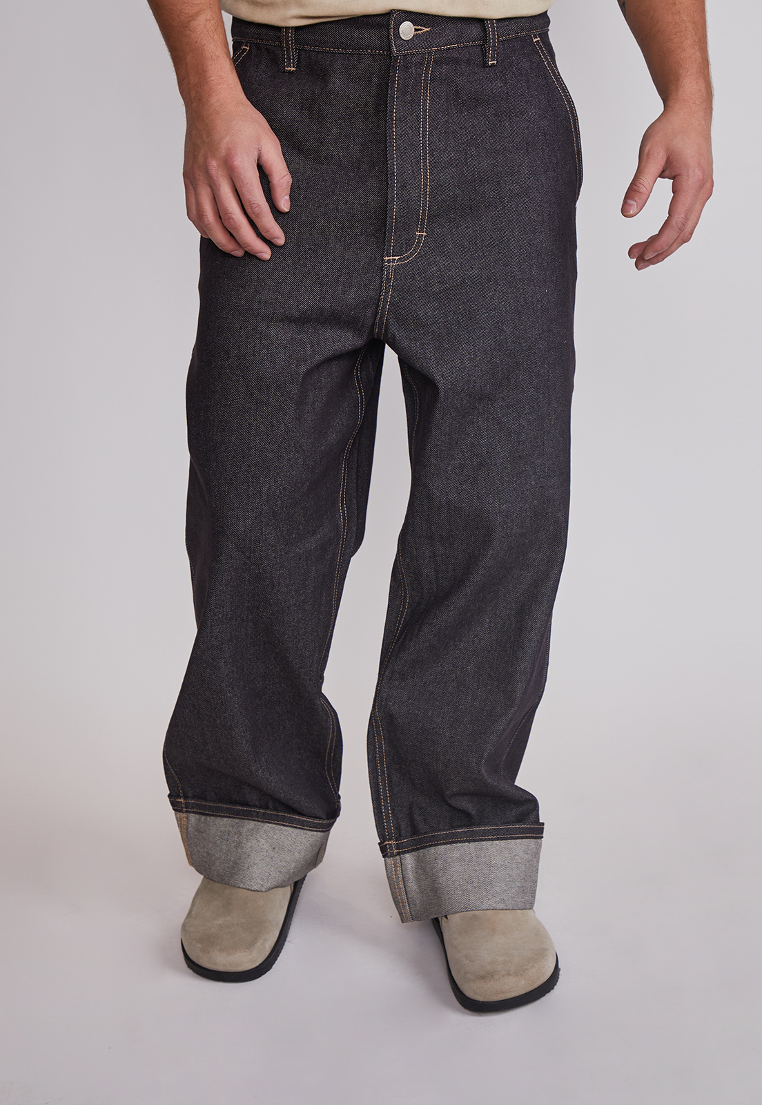 Jeans Hombre Baggy Moda Basta Negro Sioux 1