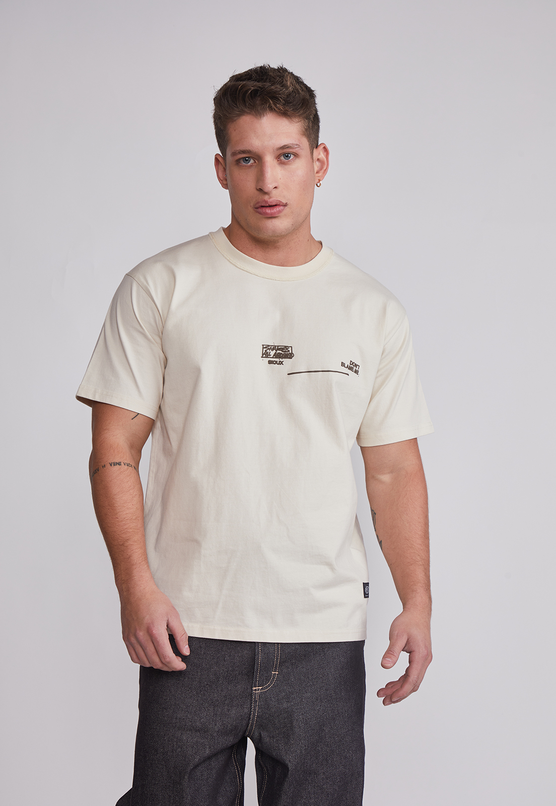 Polera Hombre Serpiente Beige Sioux 1
