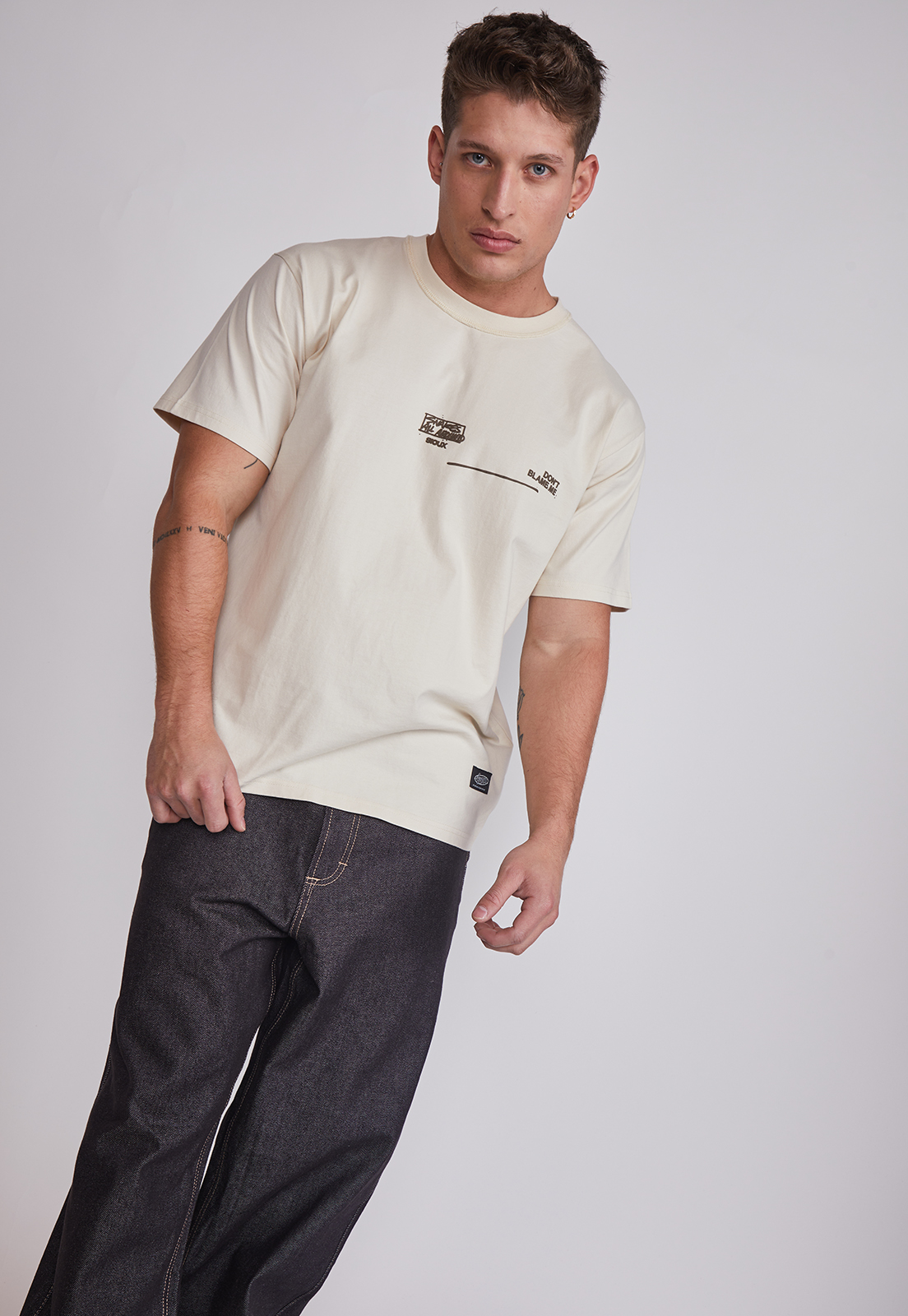 Polera Hombre Serpiente Beige Sioux 4