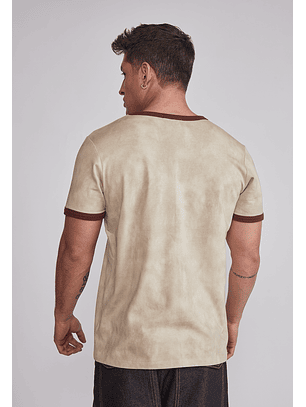 Polera Hombre West Boxy Beige Sioux
