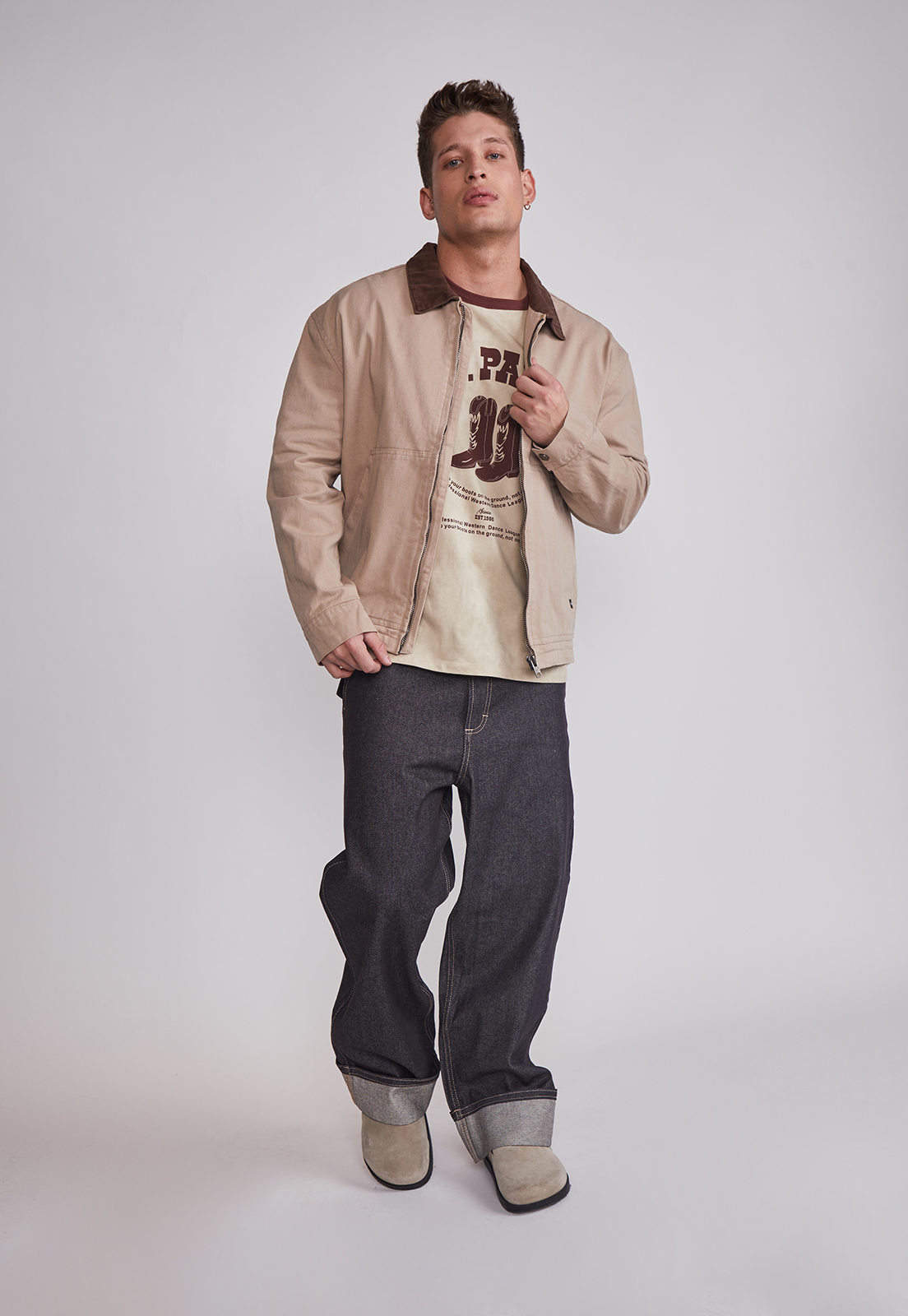 Chaqueta Hombre Con Cierre Beige Sioux 5