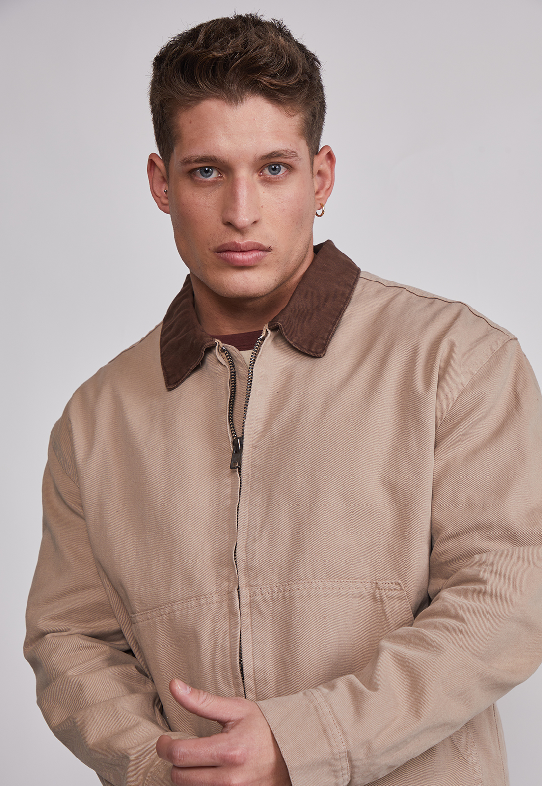 Chaqueta Hombre Con Cierre Beige Sioux 2