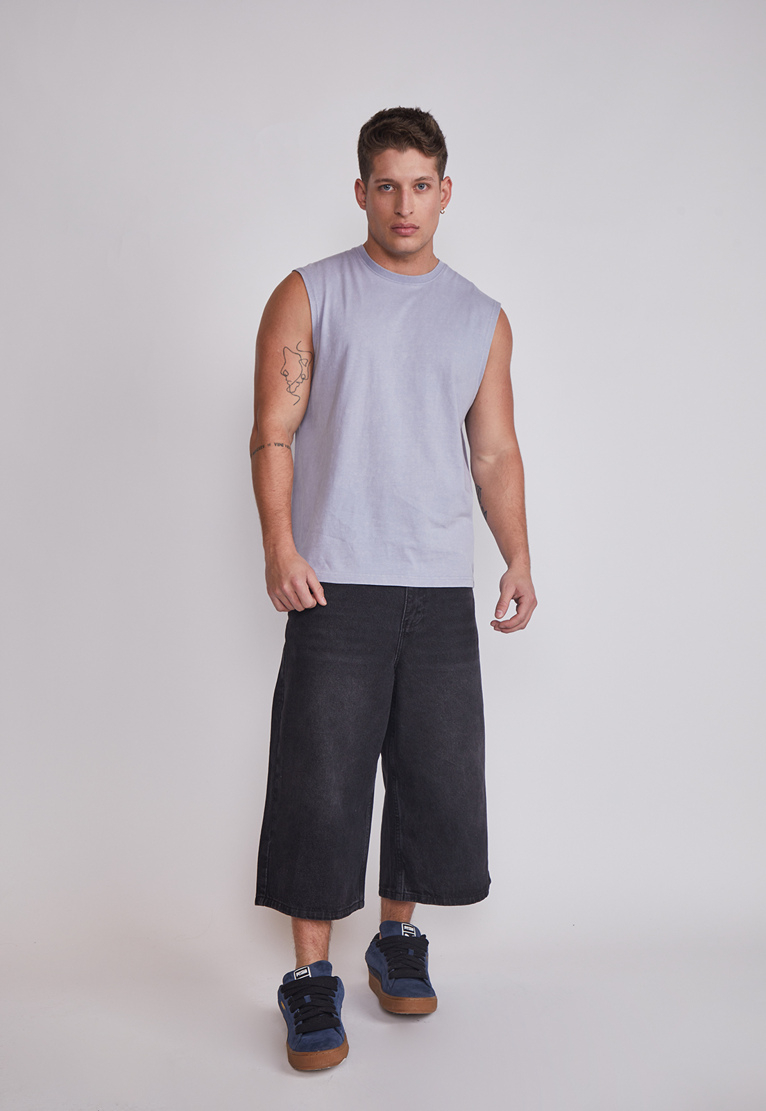 Bermuda Hombre Super Baggy Negro Sioux 5