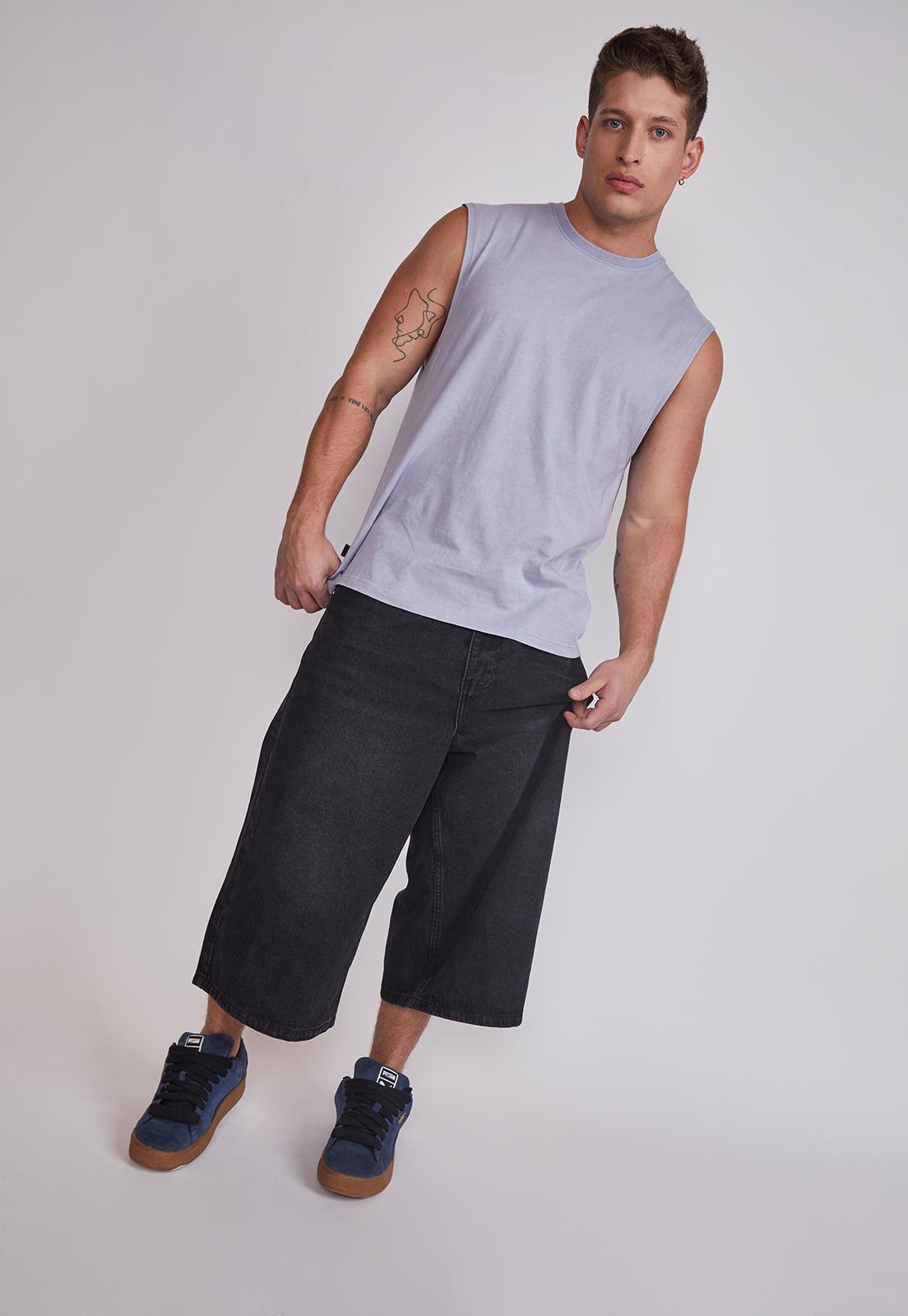 Bermuda Hombre Super Baggy Negro Sioux 2