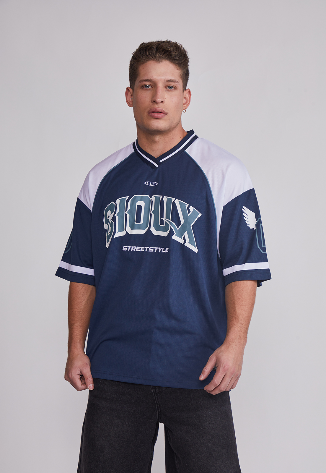 Polera Hombre Oversize Azul Sioux 1