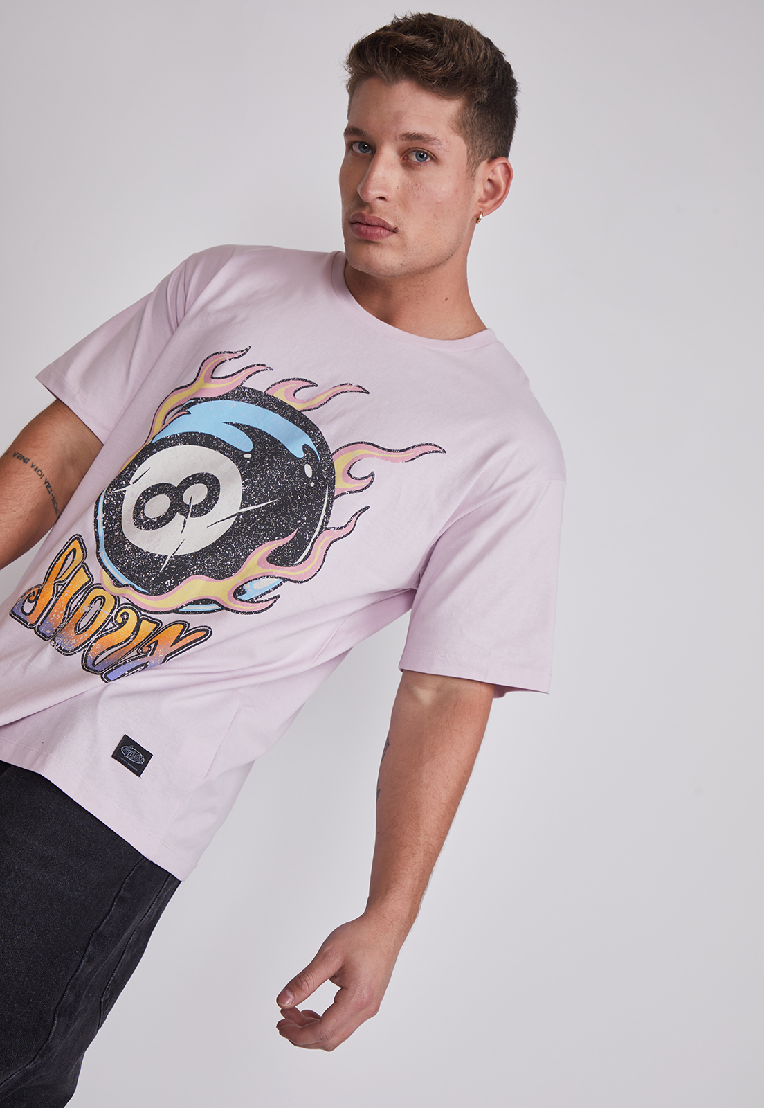 Polera Hombre Bola Billar Rosado Sioux 5
