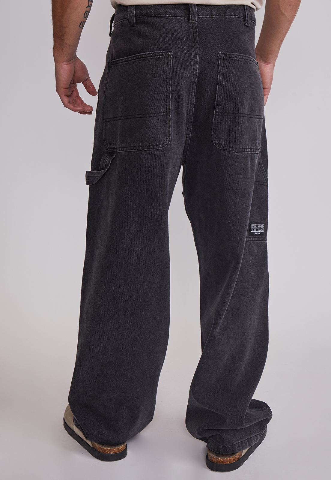 Jeans Hombre Carpintero Vaquero Negro Sioux 3