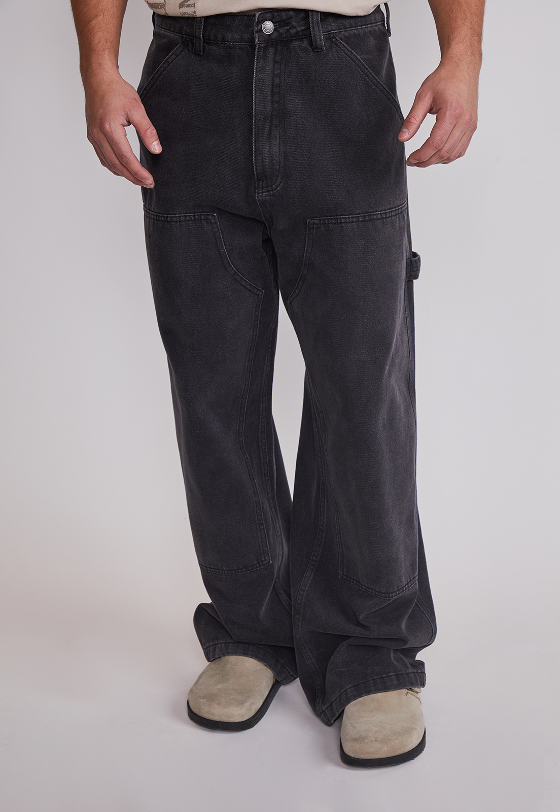 Jeans Hombre Carpintero Vaquero Negro Sioux 1