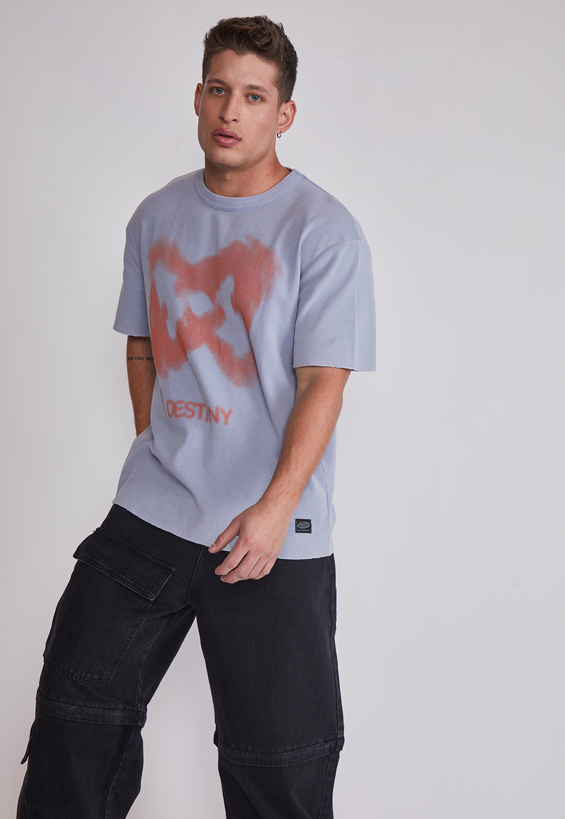 Polera Hombre Relaxed Celeste Sioux 4