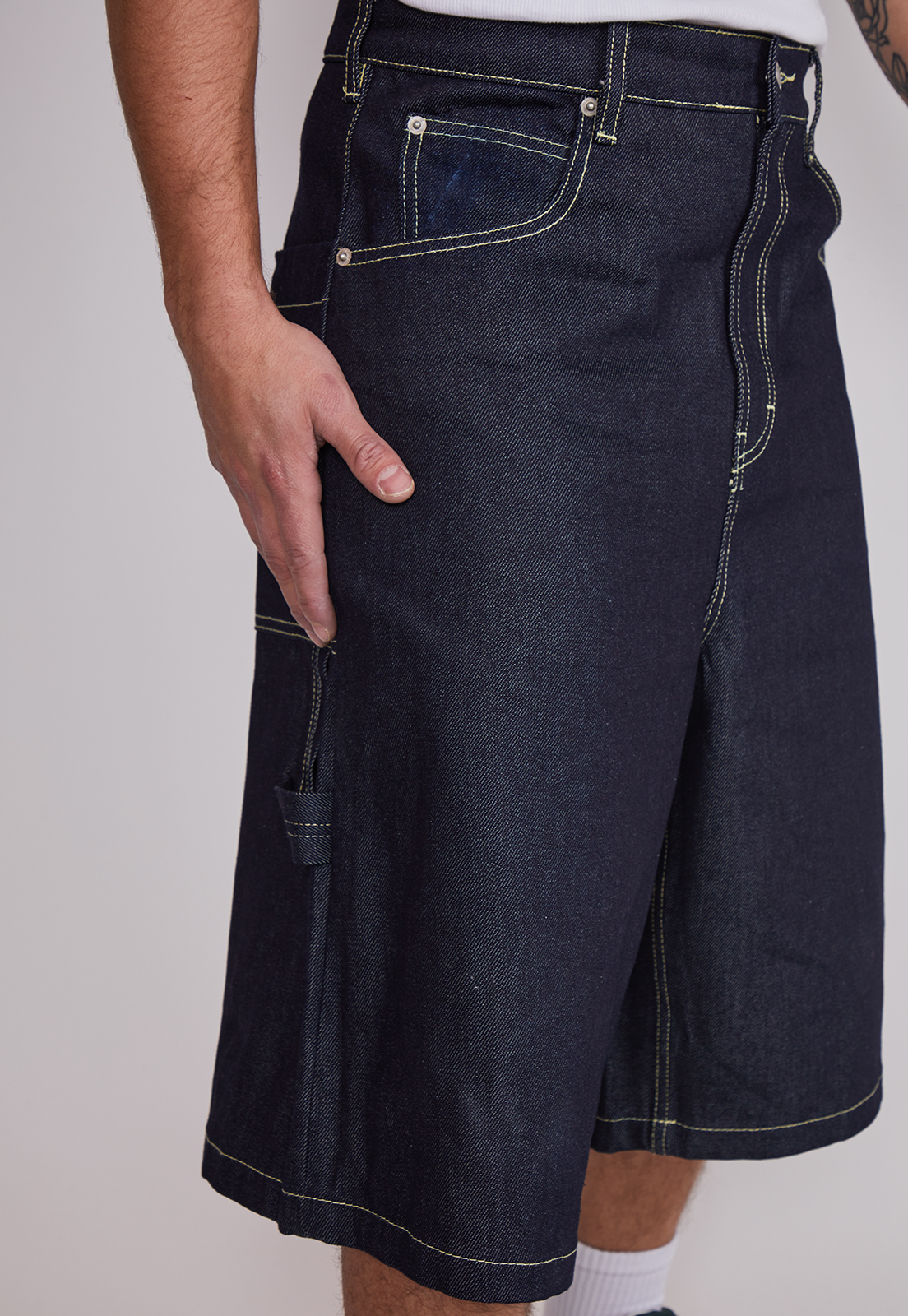 Bermuda Hombre Denim Costura Azul Sioux 3