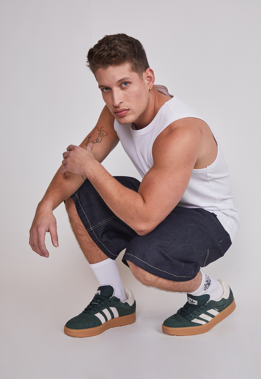 Polera Sin Manga Hombre Sin Manga Lisa Blanco Sioux 3