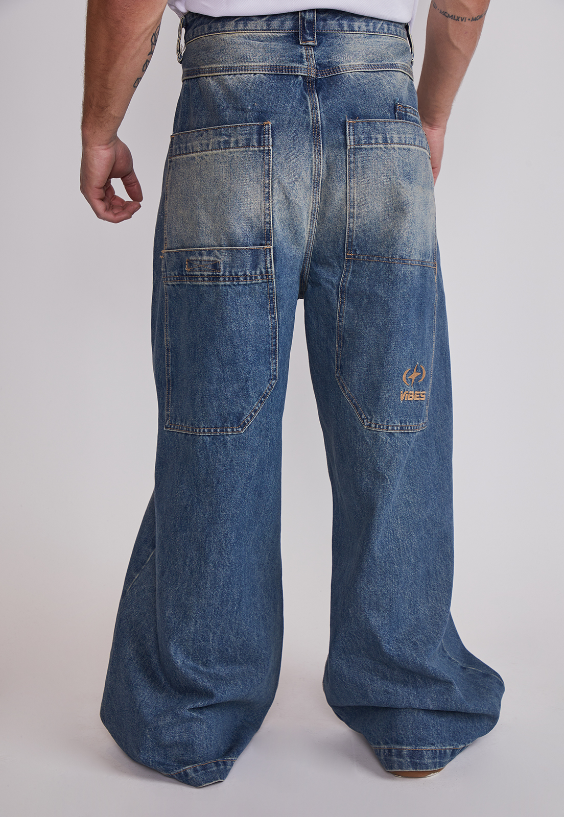 Jeans Hombre Mega Baggy Celeste Sioux 4