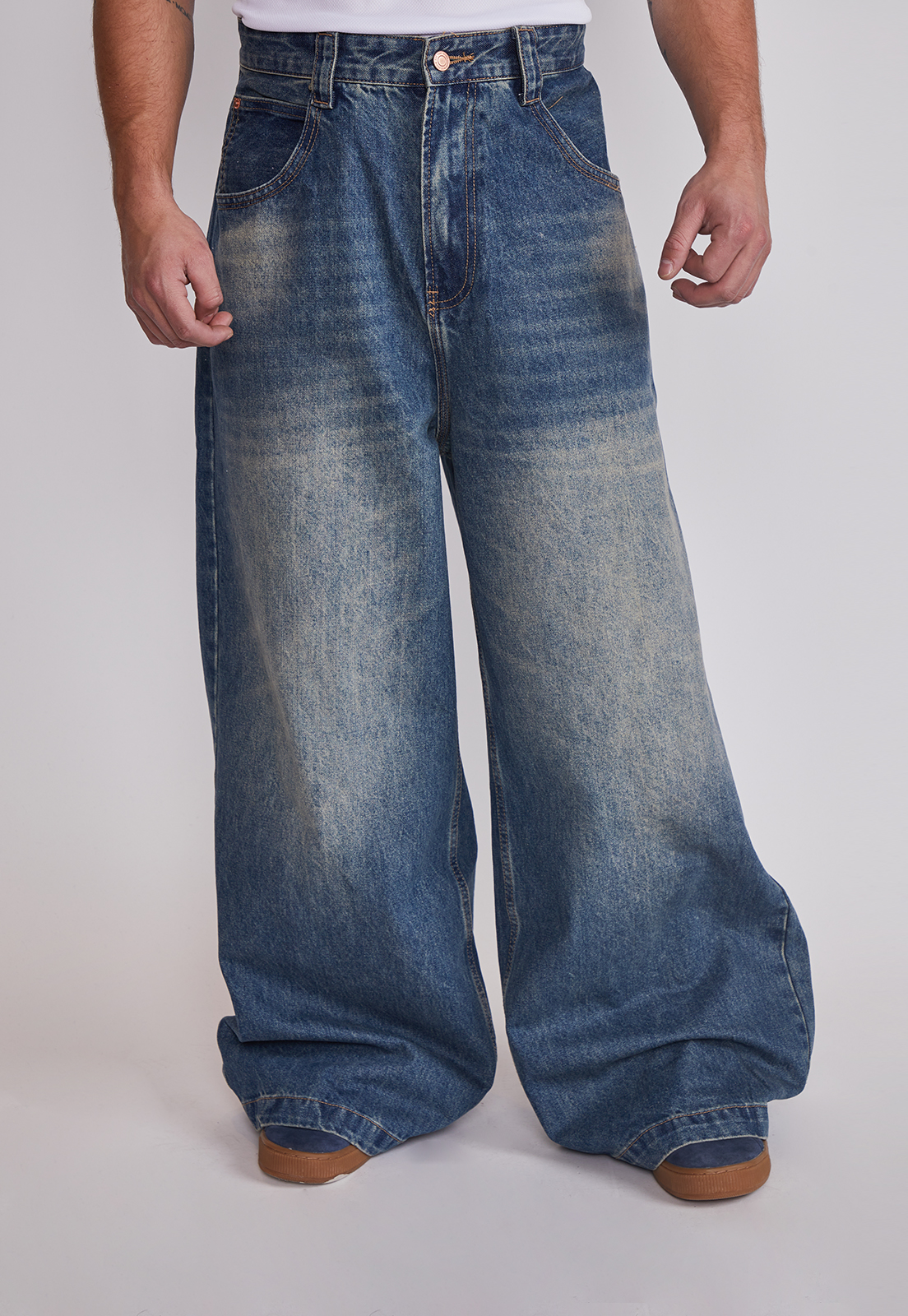 Jeans Hombre Mega Baggy Celeste Sioux 1