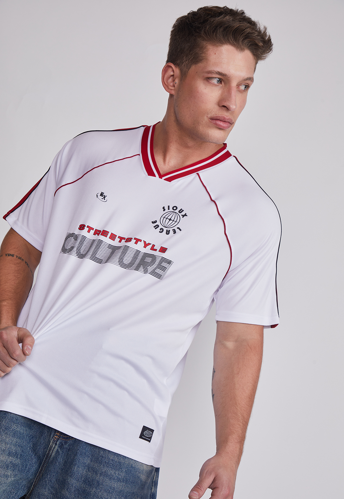 Polera Hombre Sport Moda Blanco Sioux 4