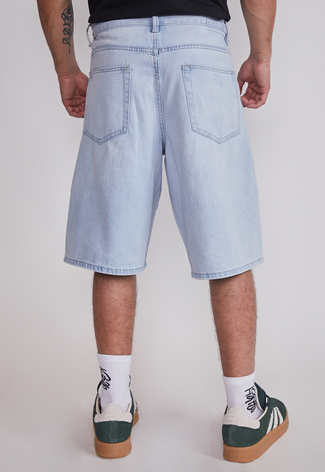 Bermuda Hombre Baggy Light Celeste Sioux 4