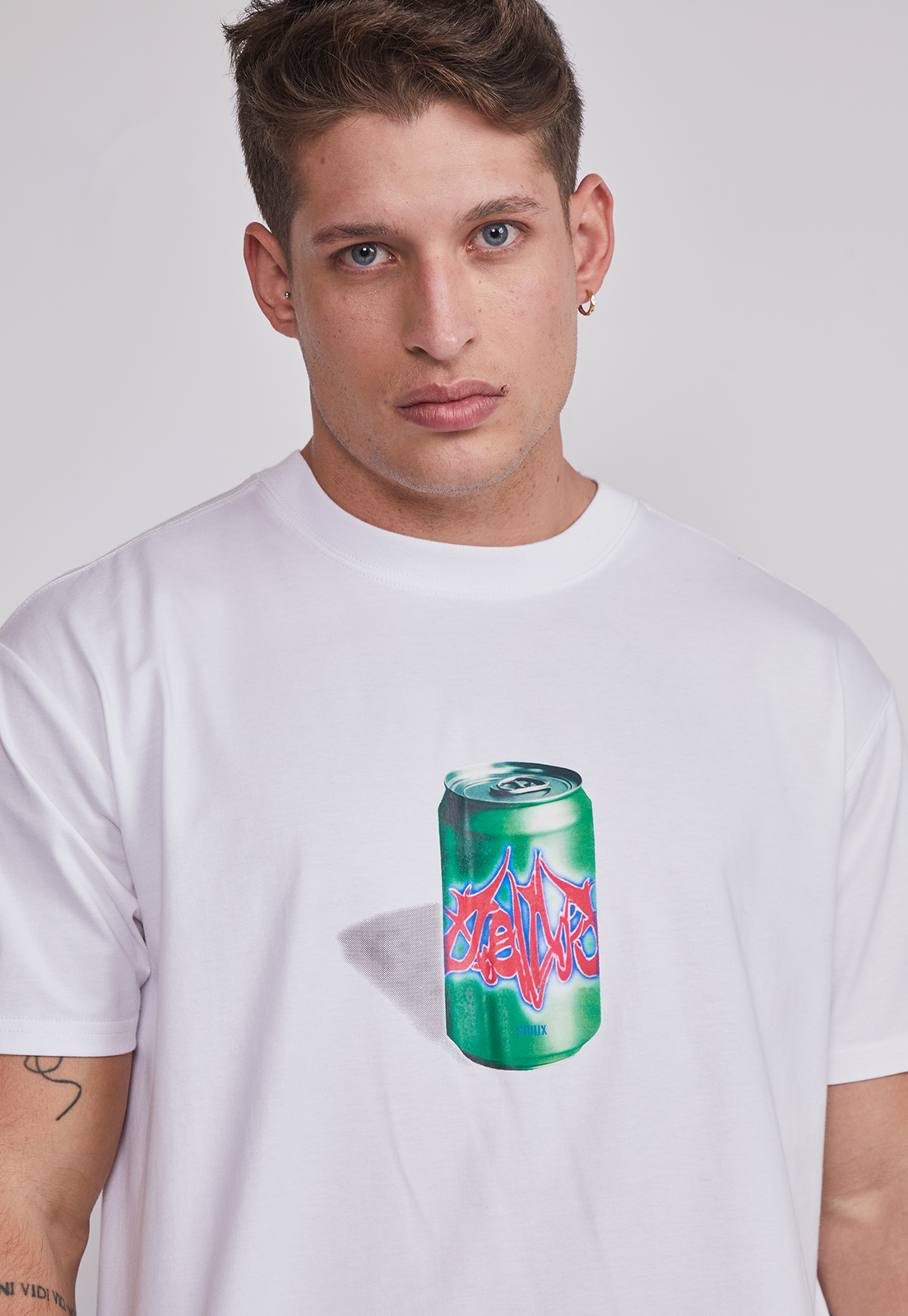 Polera Hombre Lata Death Blanco Sioux 5