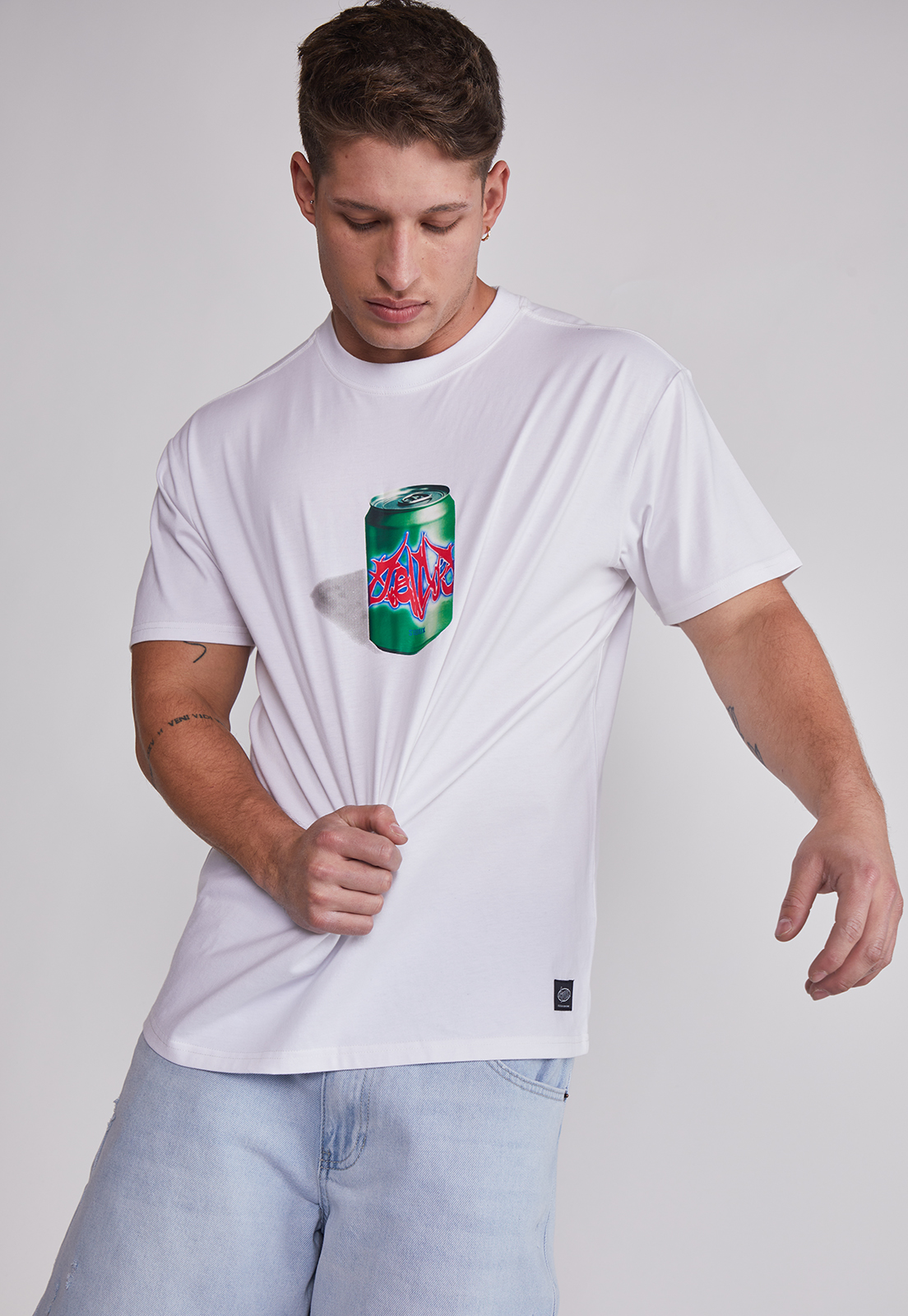 Polera Hombre Lata Death Blanco Sioux 4