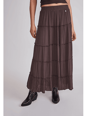 Falda Mujer Rústica Paneles Café Sioux