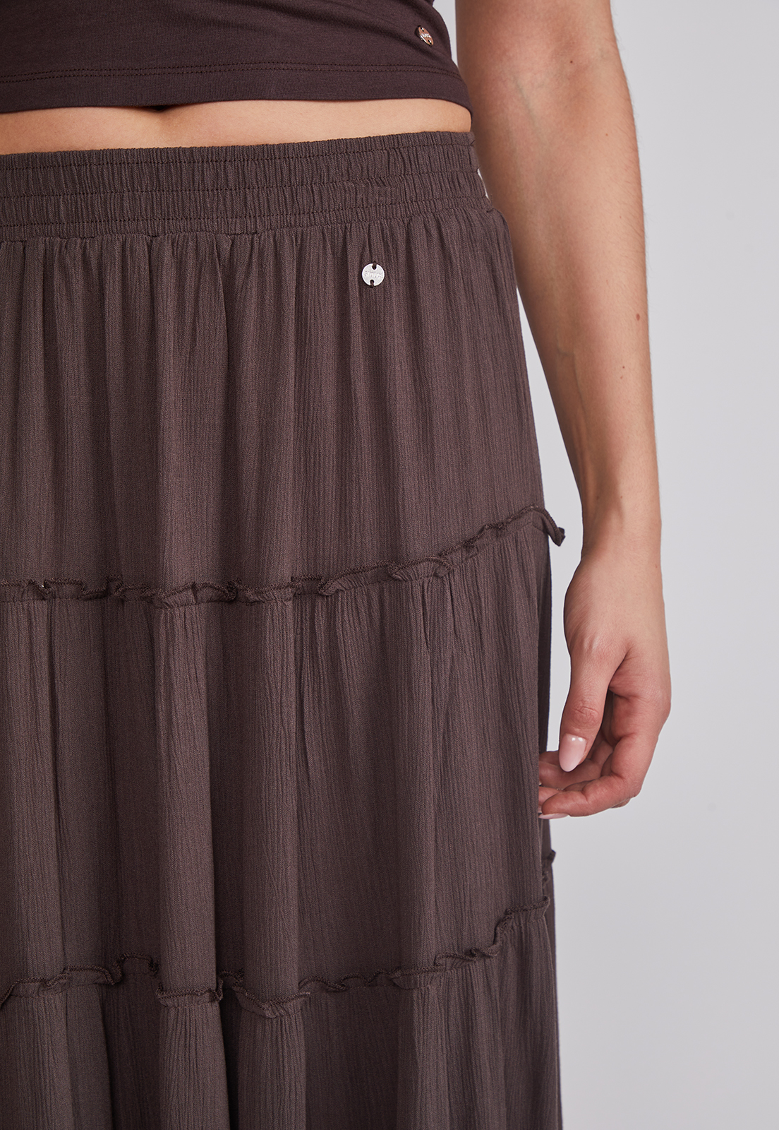 Falda Mujer Rústica Paneles Café Sioux 3