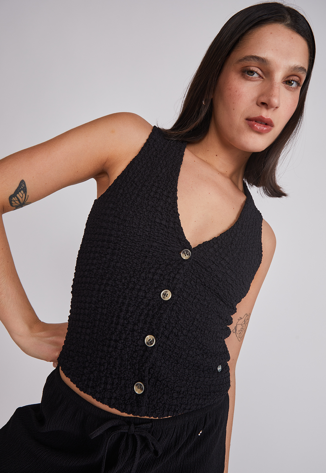 Peto Mujer Tipo Chaqueta Negro Sioux 4