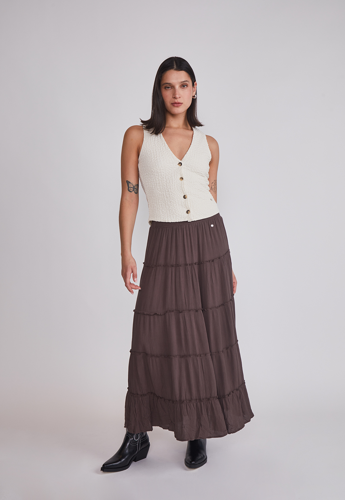 Peto Mujer Botones Crudo Sioux 3