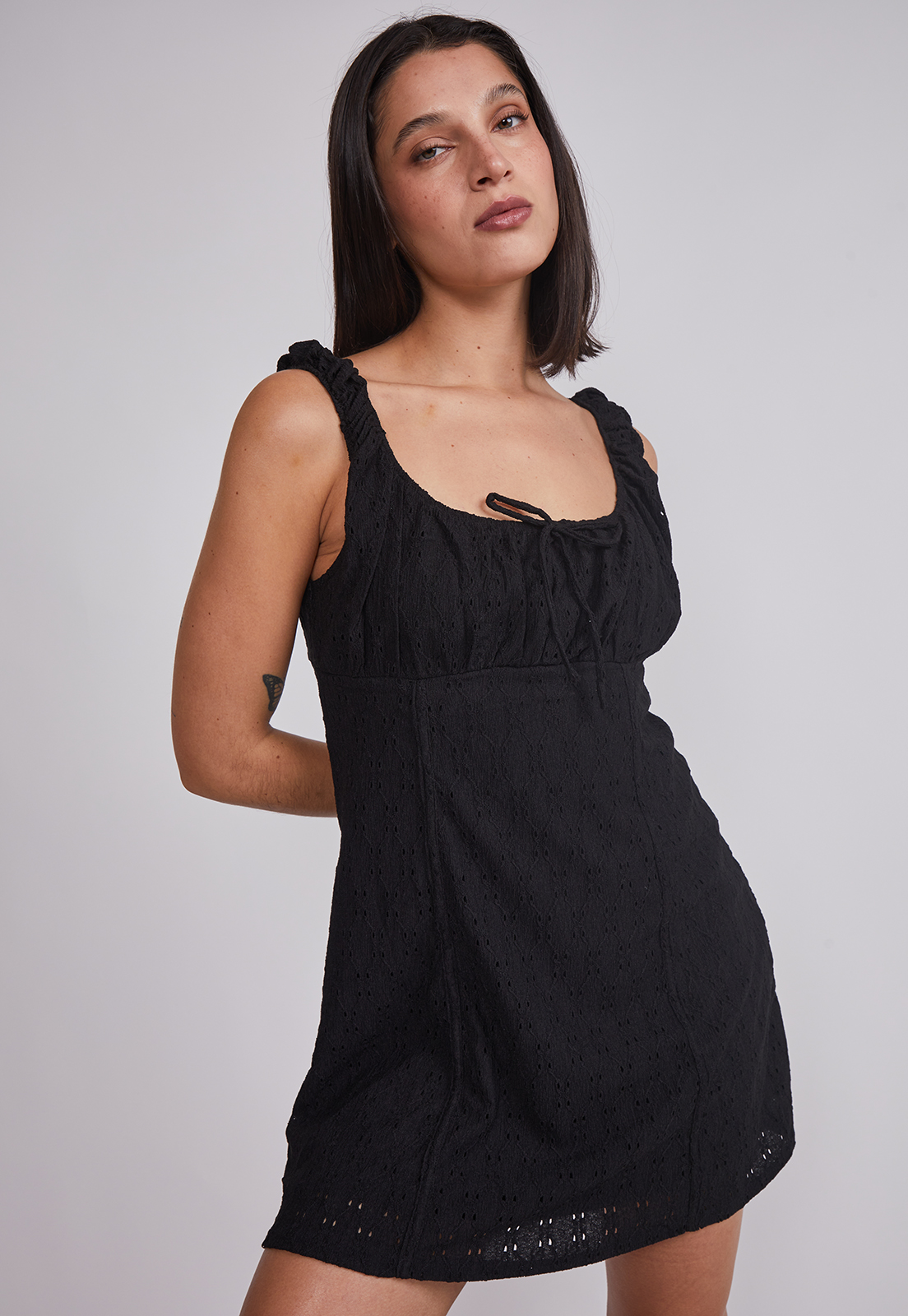 Vestido Mujer Tipo Corset Negro Sioux 2