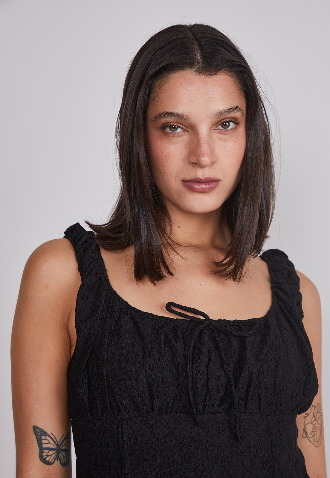 Vestido Mujer Tipo Corset Negro Sioux 3