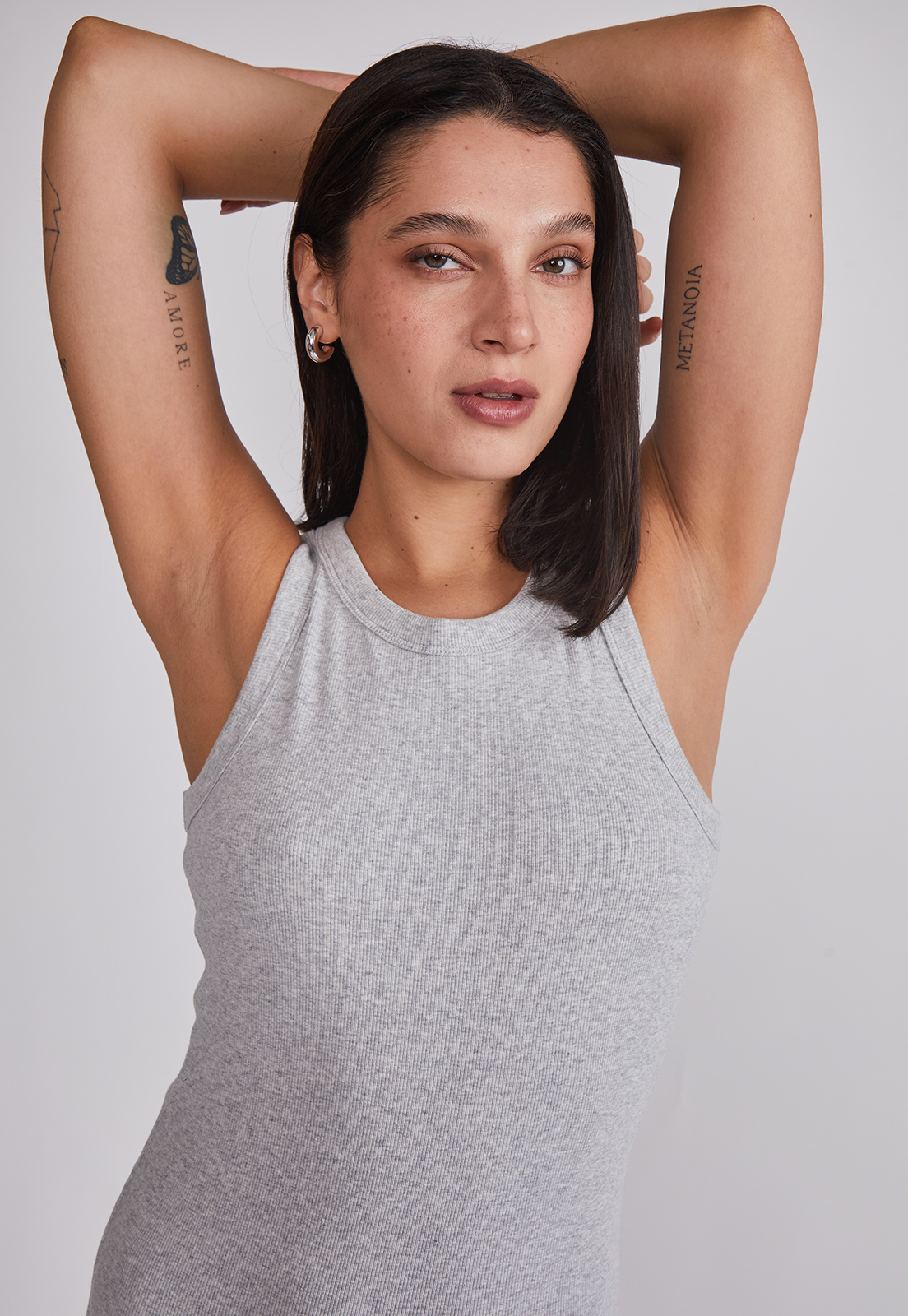 Vestido Mujer Largo Rib Gris Sioux 3