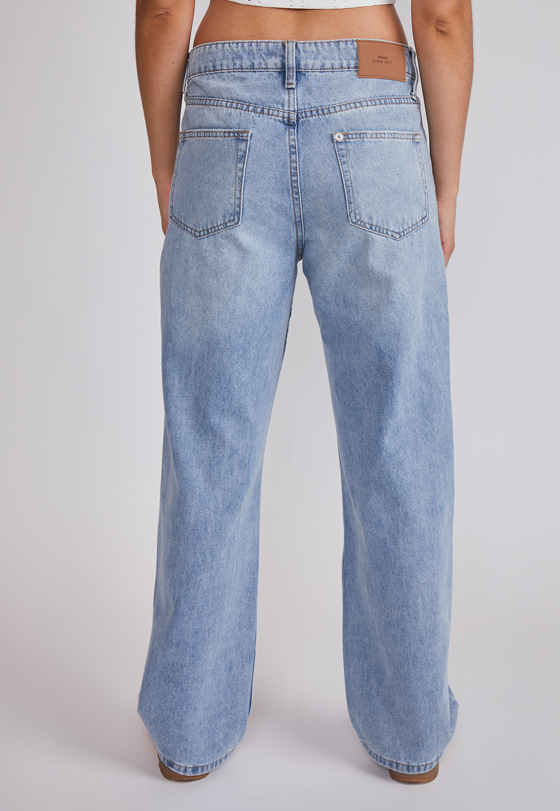 Jeans Mujer Baggy Claro Celeste Sioux 4