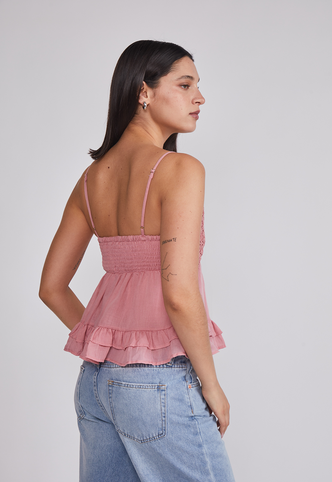 Blusa Mujer Pabilo Floral Rosado Sioux 2