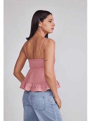 Blusa Mujer Pabilo Floral Rosado Sioux