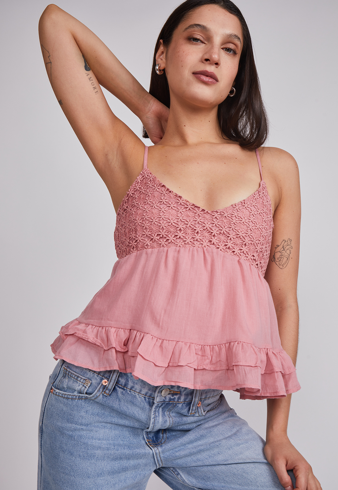 Blusa Mujer Pabilo Floral Rosado Sioux 4
