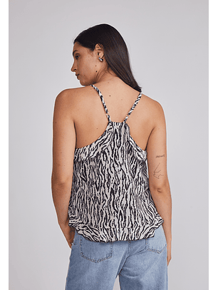 Blusa Mujer Full Print Blanco Sioux