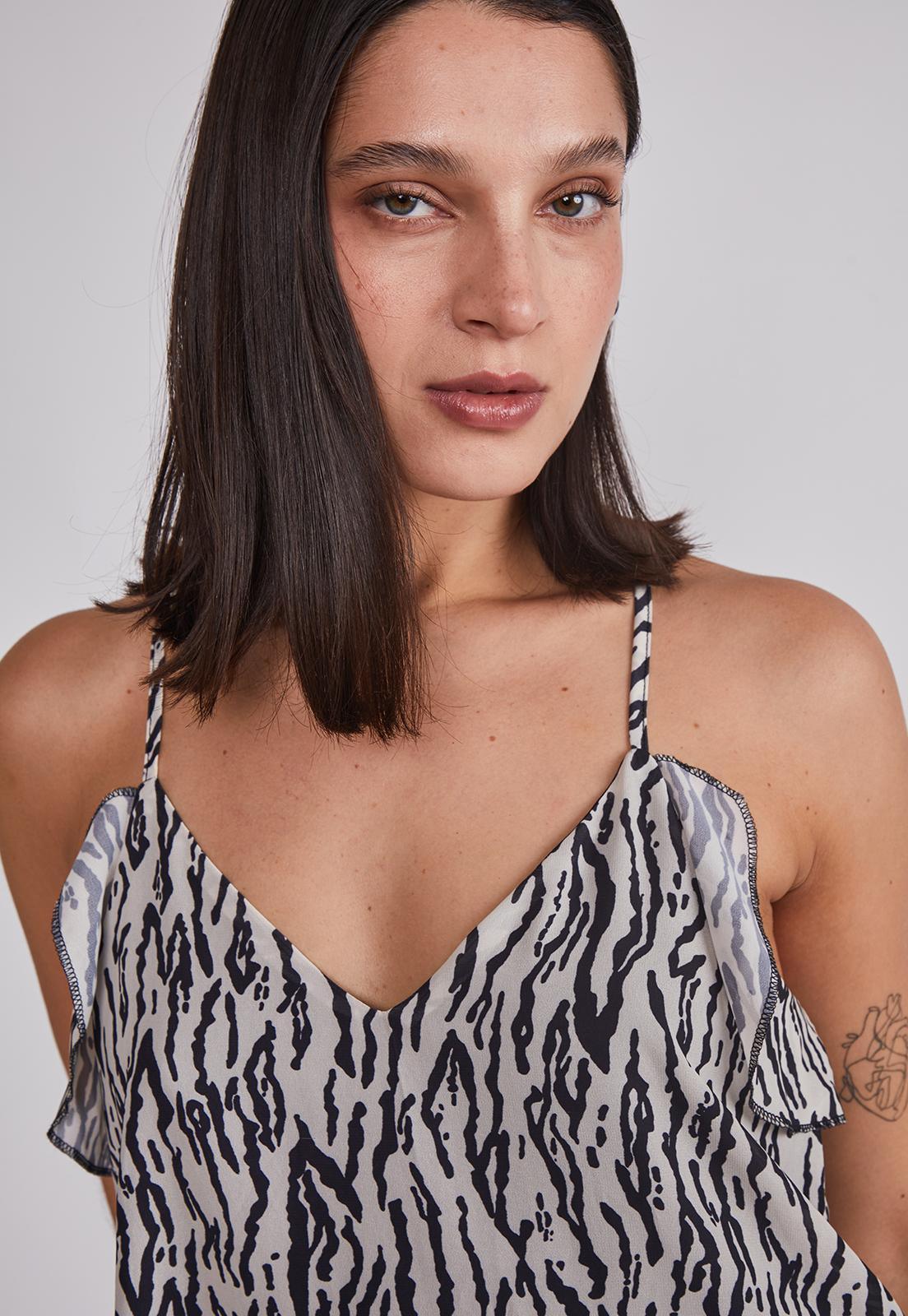 Blusa Mujer Full Print Blanco Sioux 5