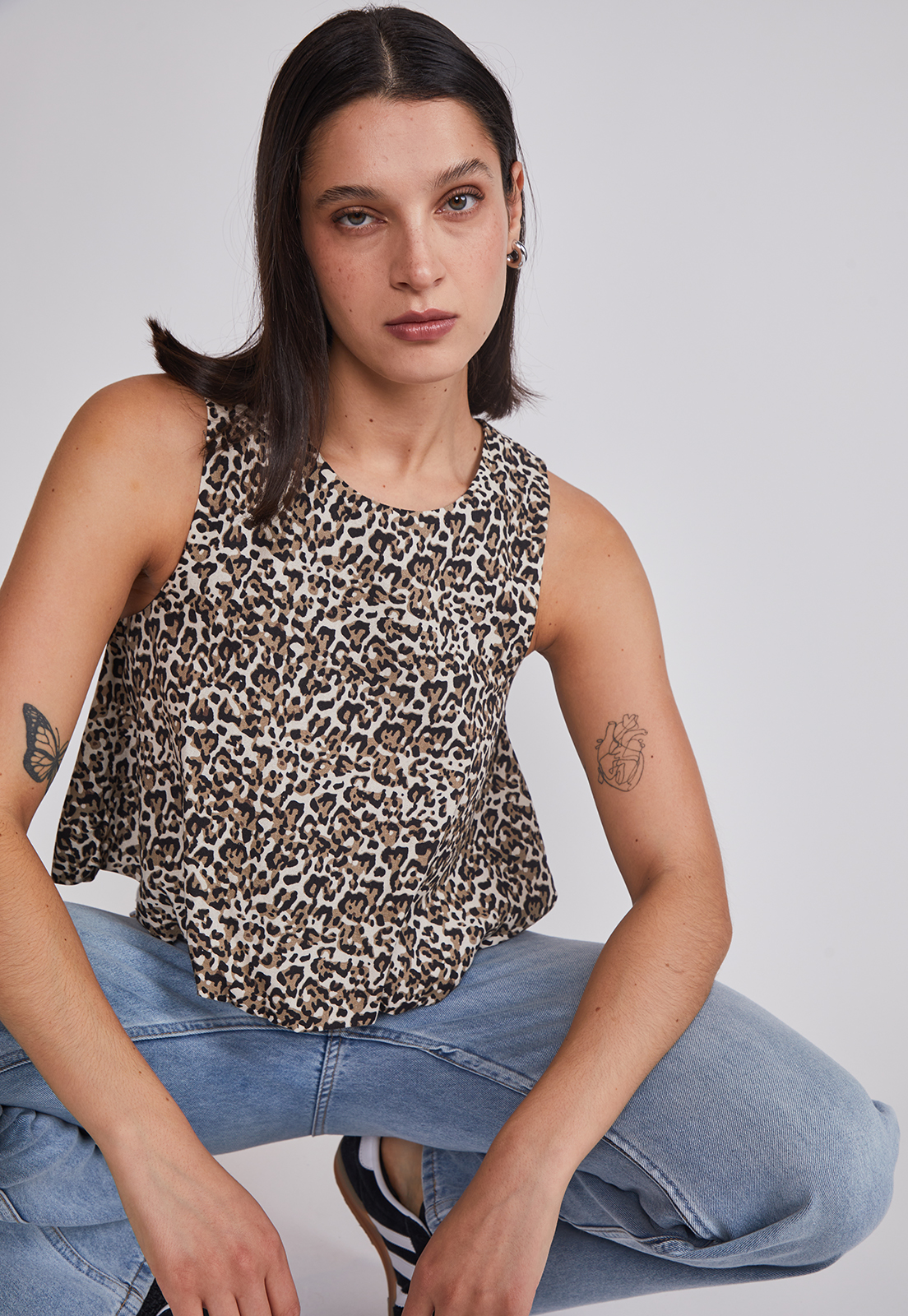 Blusa Mujer Globo Beige Sioux 4