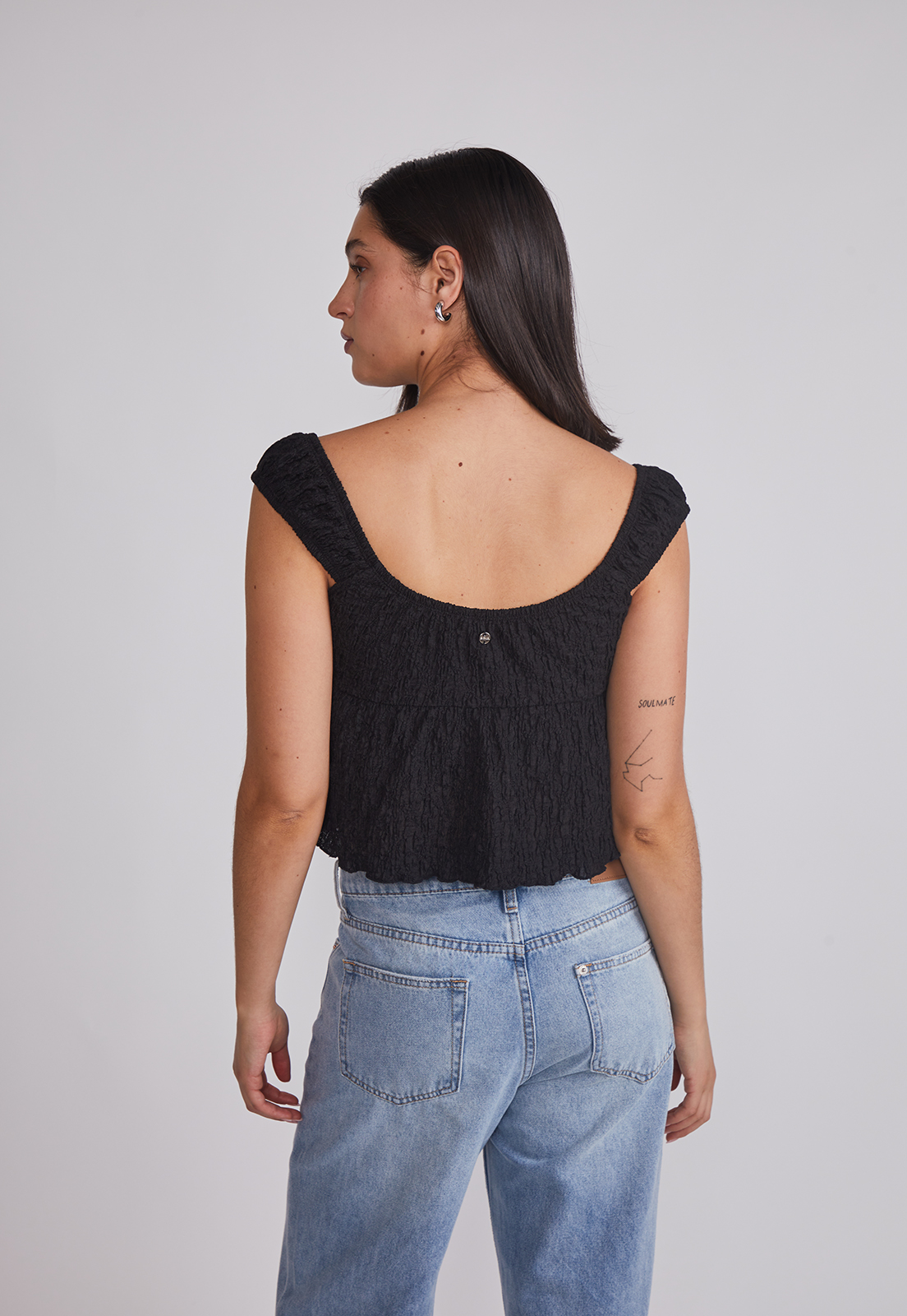 Peto Mujer Romantic Lazo Negro Sioux 2