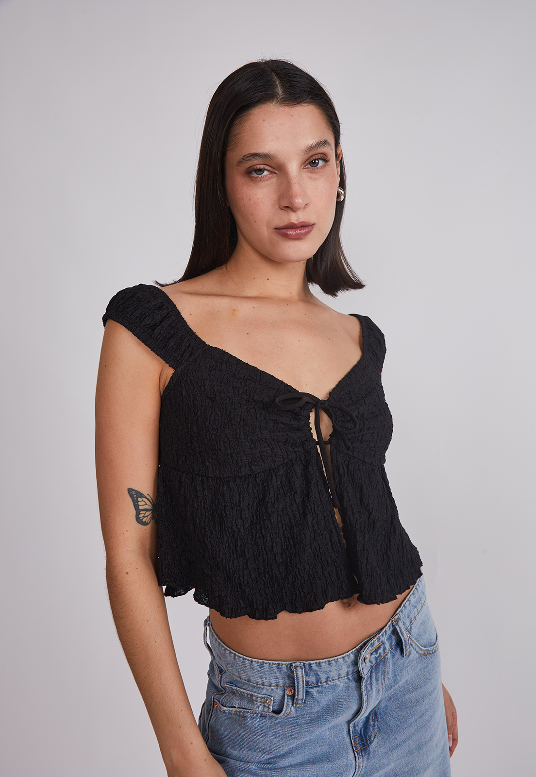 Peto Mujer Romantic Lazo Negro Sioux 5