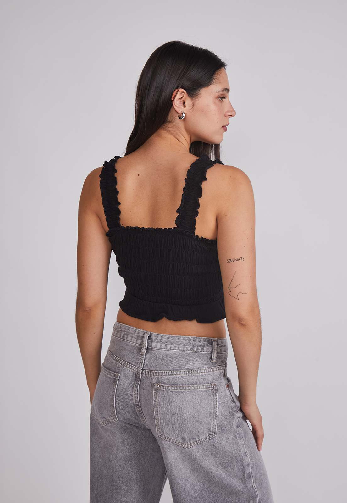 Peto Mujer Panal Elasticado Negro Sioux 2