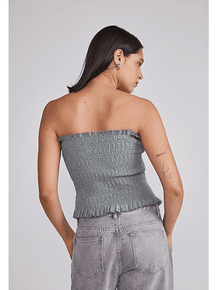 Peto Mujer Panal Strapless Verde Sioux