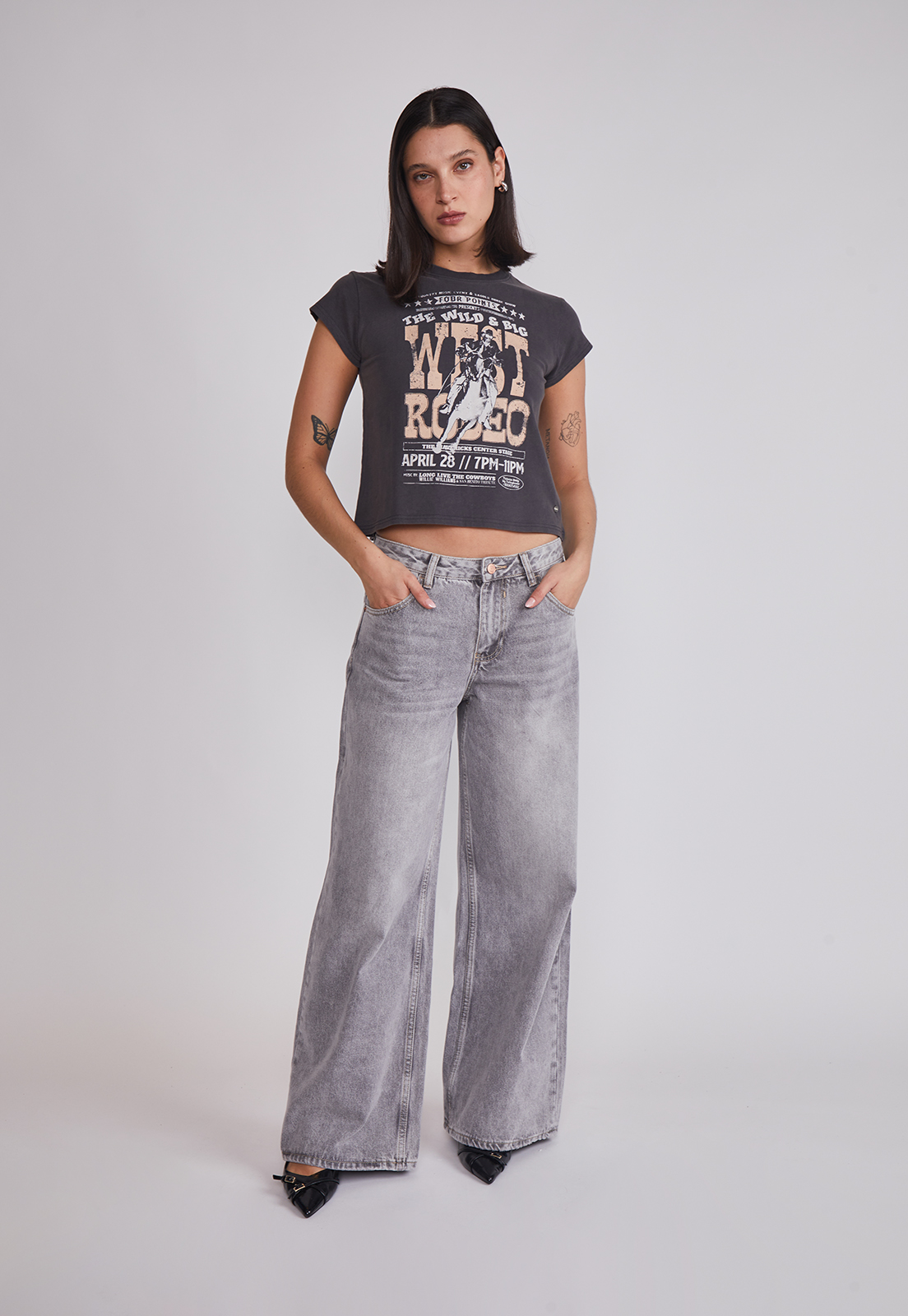 Polera Mujer Cowboy Gris Sioux 3