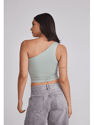 Peto Mujer Crop Un Hombro Verde Sioux