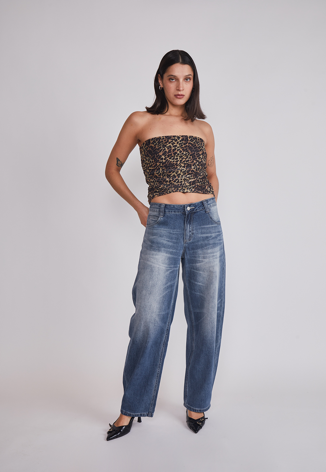 Jeans Mujer Baggy Proceso Azul Sioux 5