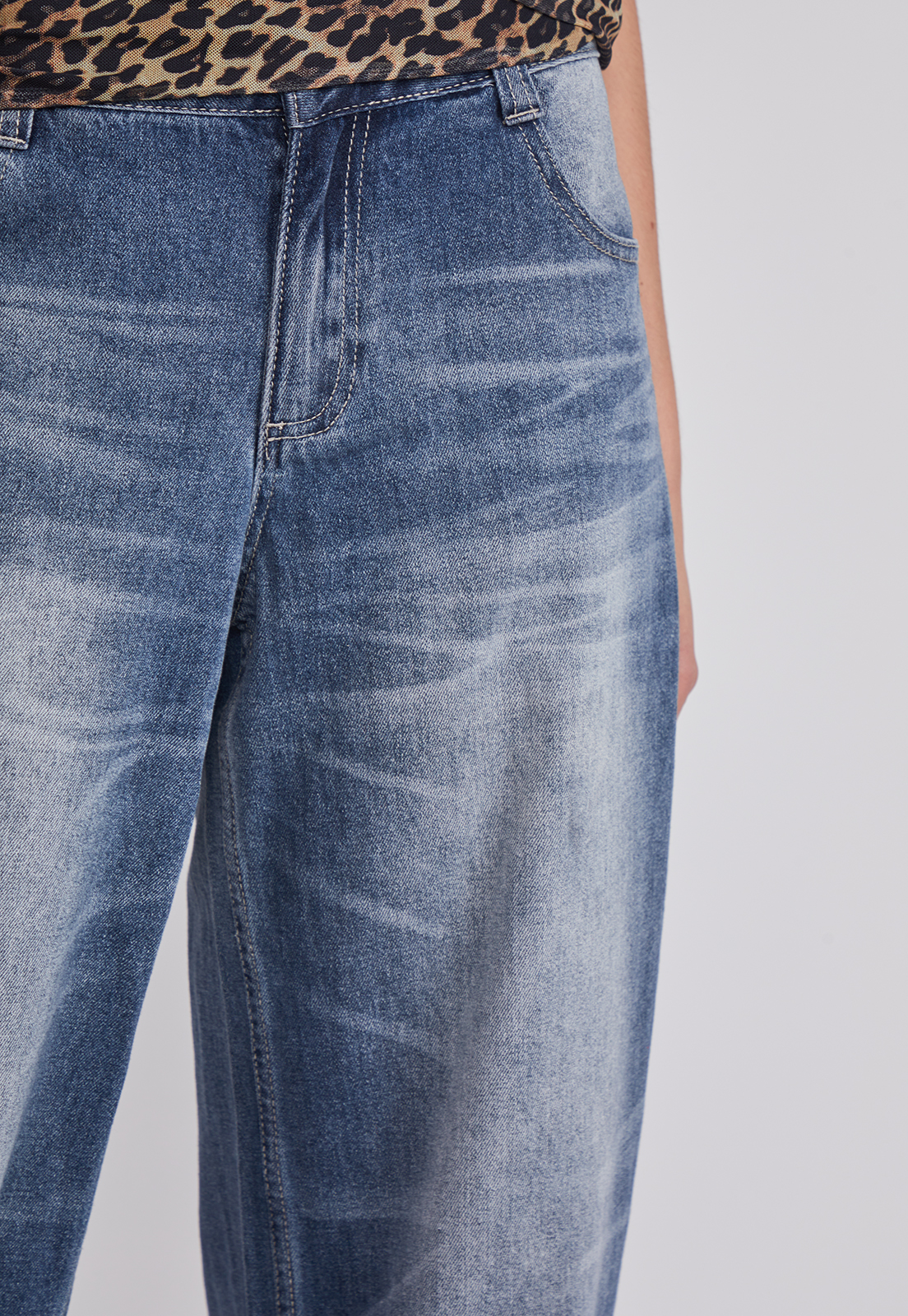 Jeans Mujer Baggy Proceso Azul Sioux 3